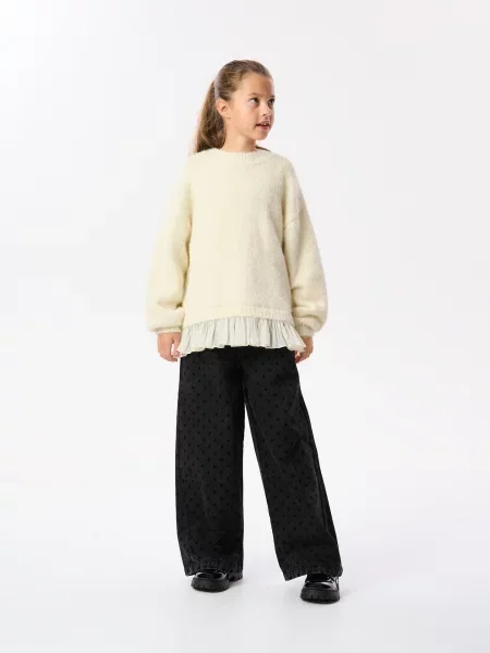 Reserved GIRLS` JEANS TROUSERS šedá