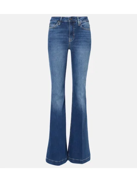 Jeansy dzwony Ag Jeans z wysoką talią niebieskie