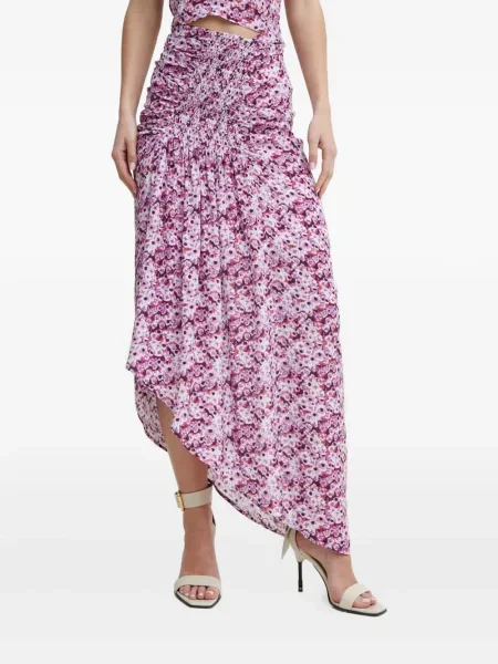 Fustă Iro cu model floral violet