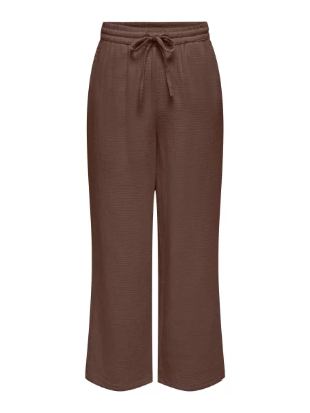 ONLY Pantaloni ONLTHYRA închis maro