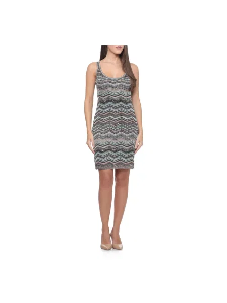 Sukienka mini Missoni z cekinami w jodełkę