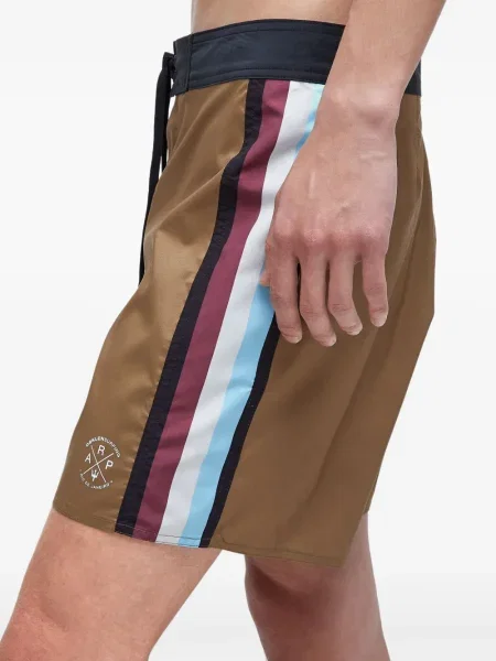 Pruhované bermudy Osklen hnědé