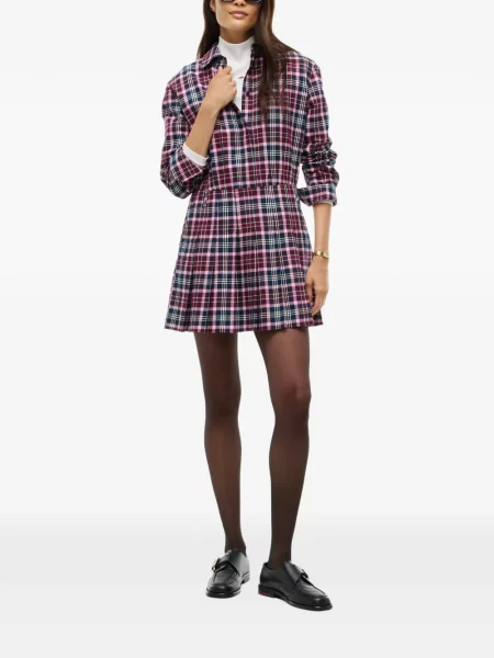 Rochie mini Tommy Hilfiger în carouri cu imagine albastru