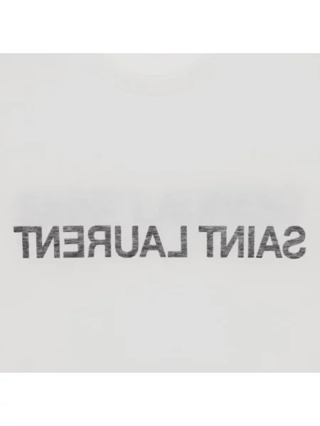 Koszulka Saint Laurent z logo biała