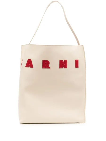 Geantă Marni din piele alb