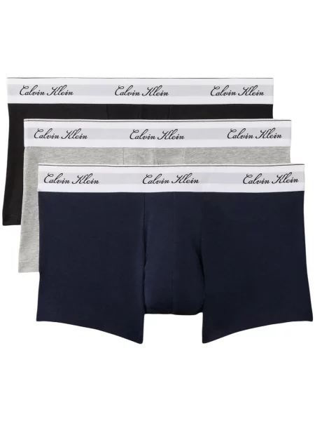 Calvin Klein Underwear Boxerky modrá / šedý melír černá