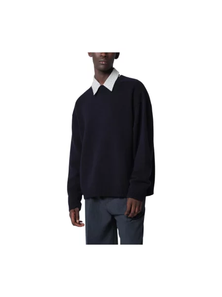 Sweter Studio Nicholson wełniany niebieski
