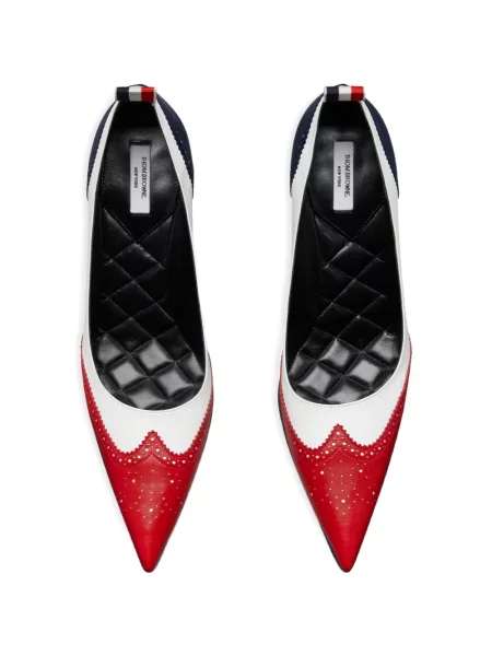 Pantofi cu toc Thom Browne din piele alb