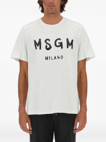 Tricou Msgm cu imagine alb