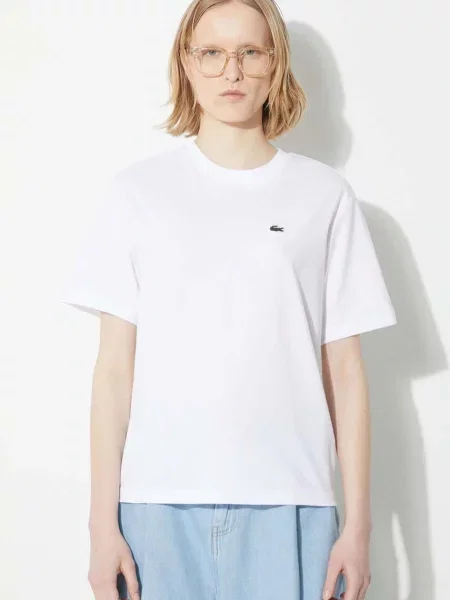 Lacoste T-Shirt Loose Fit λευκό