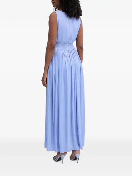 Rochie maxi Morgan cu volane albastru