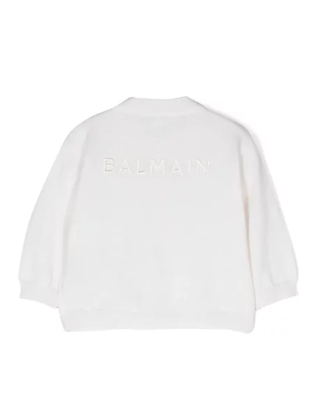 Kardigan dziecięcy Balmain biały