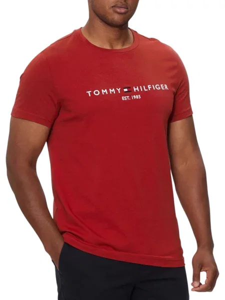 Tricou Tommy Hilfiger Jeans roșu