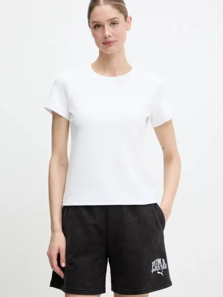 Тениска Puma дамска бежово бяло