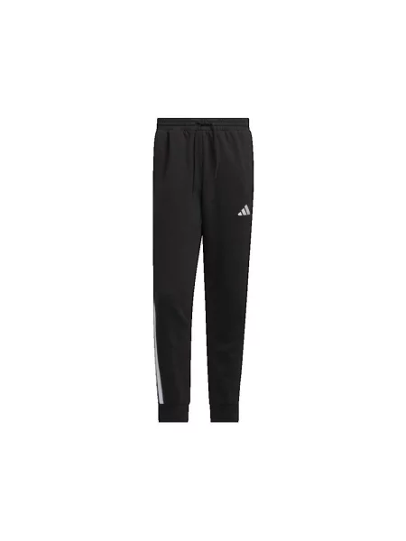 Hanorac din fleece Adidas din fleece cu dungi negru
