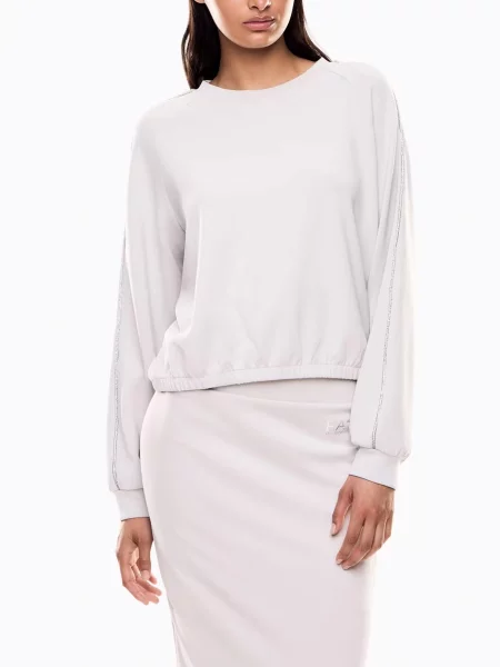 Блуза світло-сірий модал/поліестер сіра