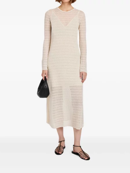 Rochie maxi Proenza Schouler White Label tricotate până la genunchi de costum alb