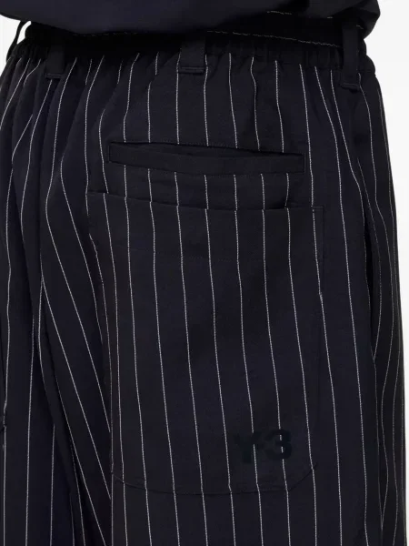Pantaloni scurți Y-3 cu dungi negru