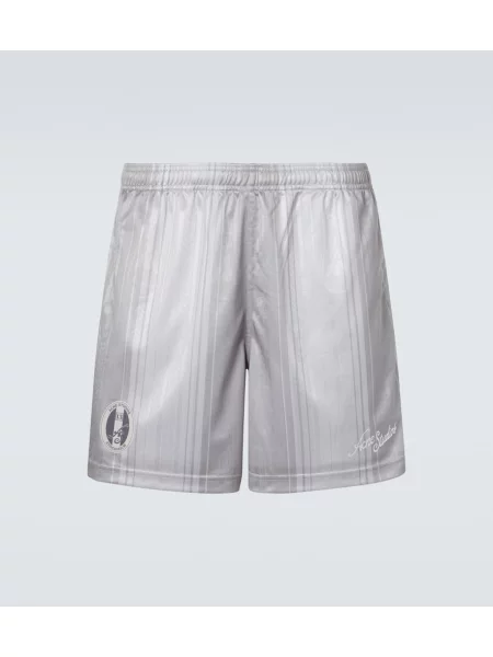 Pantaloni scurți Acne Studios cu dungi gri