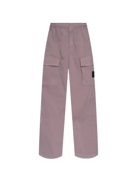 Pantaloni cargo Stone Island cu strasuri violet
