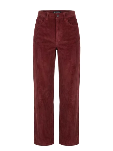 Volcom Pantaloni Weellow II burgundy roșu