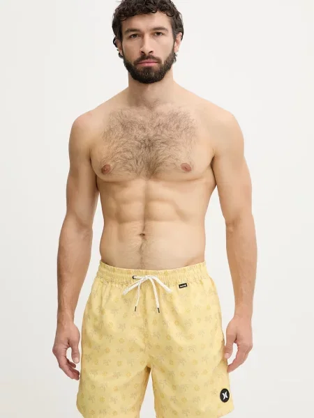 Hurley σορτς μαγιό ανδρικά VOLLEY ICON κίτρινο