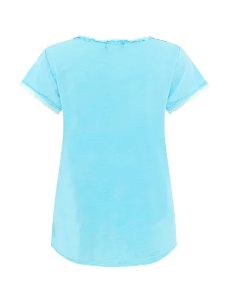 Zwillingsherz Tricou Positive Mind aqua albastru