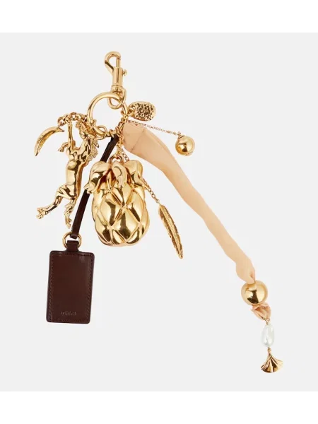 Pandantiv Chloé din piele auriu