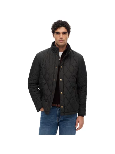 Prešívaný bunda Superdry čierna