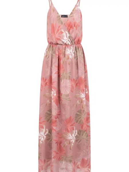 Rochie de vară oliv / rosé / roșu deschis alb