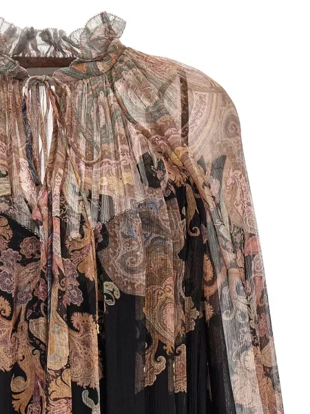 Bluză Zimmermann cu model floral cu imagine negru