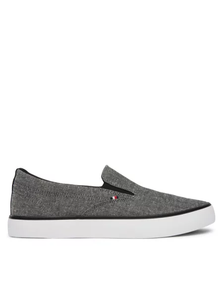 Tommy Hilfiger Tenis superge Harlem Core Ii Slip On Chambray siva