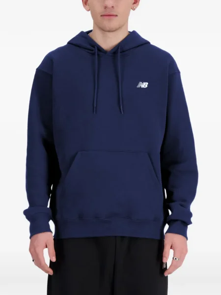 Hanorac cu glugă New Balance cu glugă albastru