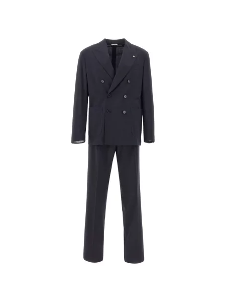 Costum Manuel Ritz cu două rânduri de nasturi albastru