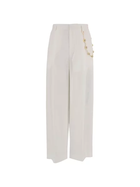 Spodnie palazzo Darkpark białe