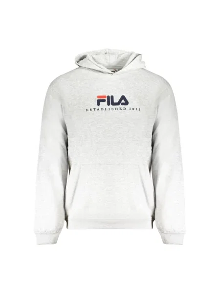 Haftowana bluza z kapturem Fila z kapturem szara