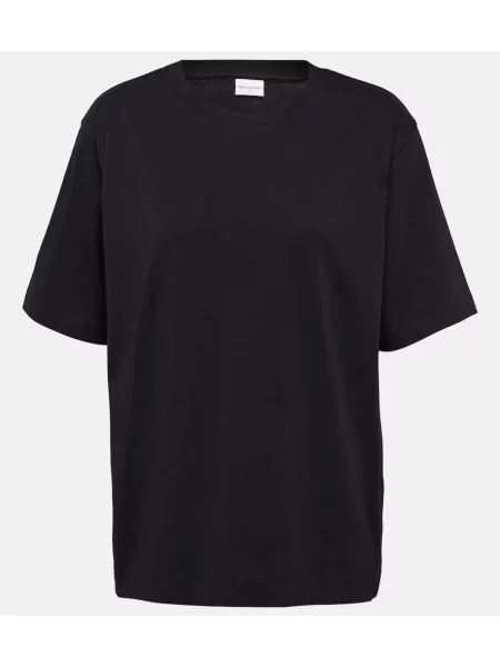 Tricou Dries Van Noten din jerseu negru