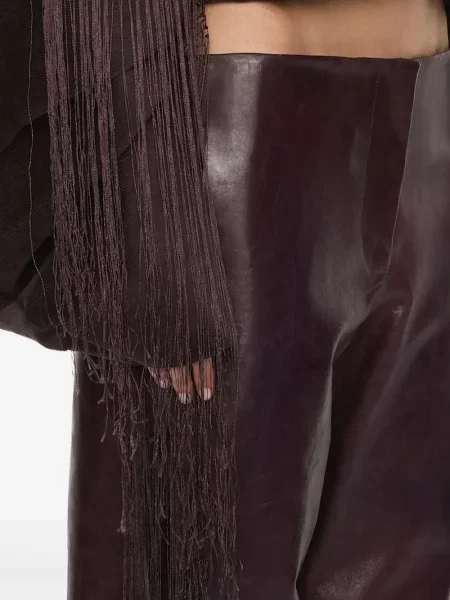 Pantaloni Christopher Esber din piele maro