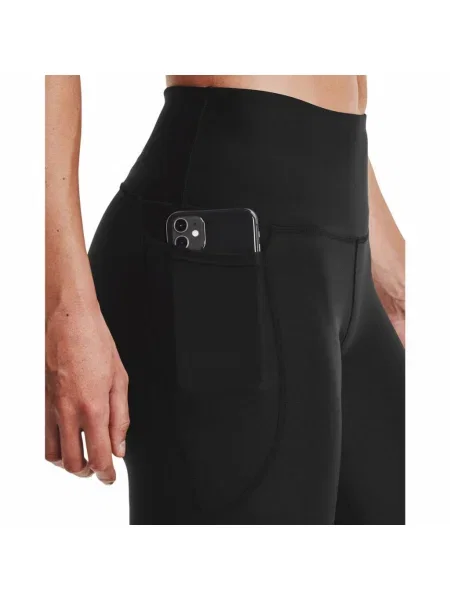 Legginsy Under Armour o krotszym kroju z nadrukiem czarne