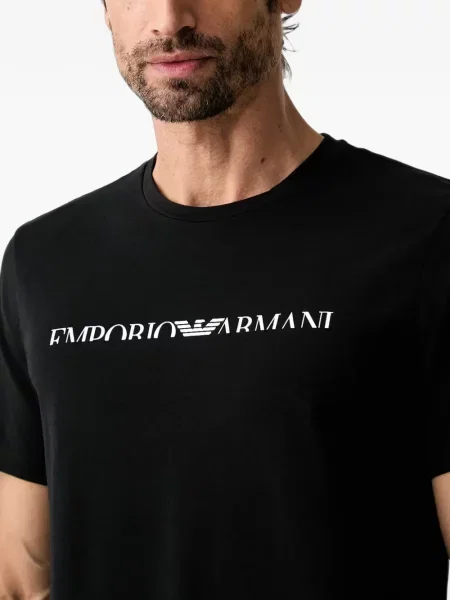Tricou Emporio Armani cu imagine negru