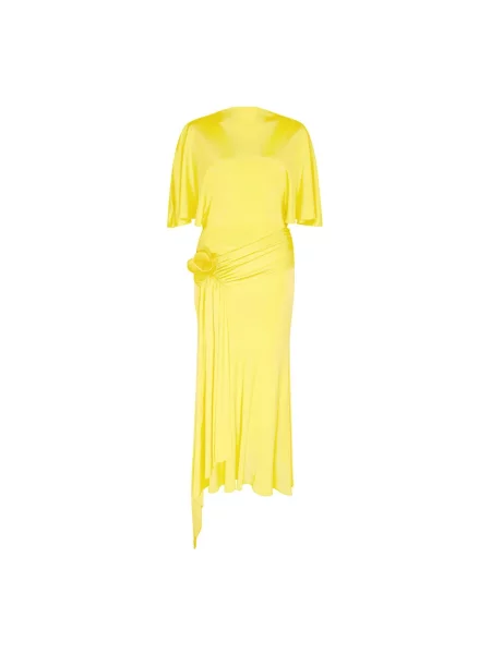 Sukienka midi David Koma żółta