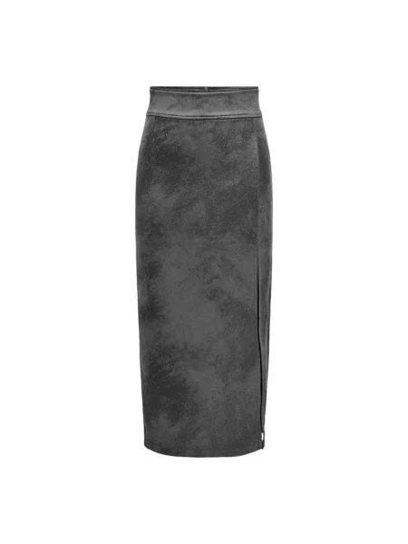 Spódnica skórzana Only szara