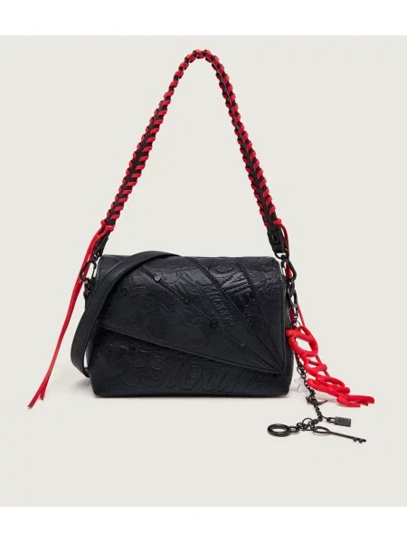 Desigual Válltáska All Mickey Phuket Mini | Desigual x Disney fekete