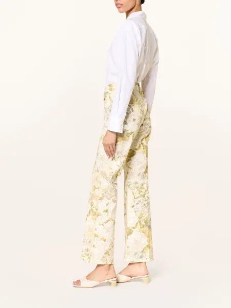 Cambio Spodnie Bootcut Fabienne beige beżowe