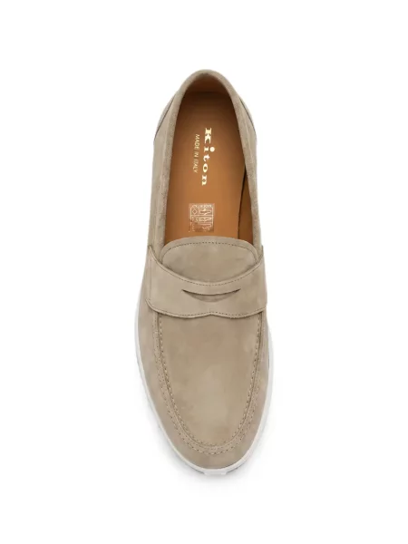 Chiloți Kiton din piele de căprioară slip-on
