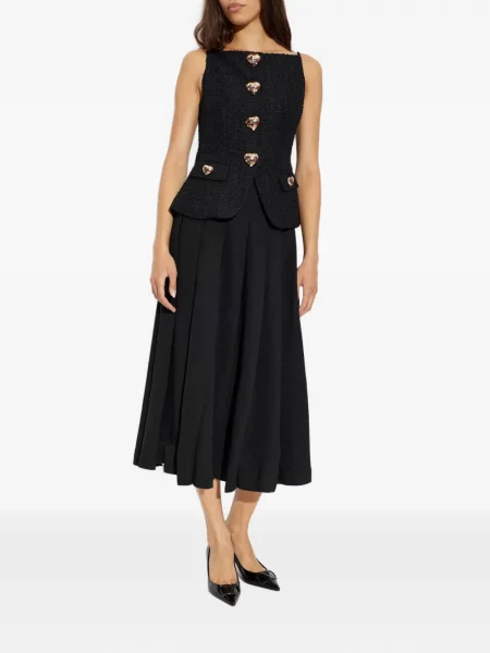 Rochie Self-portrait cu motiv cu inimi negru