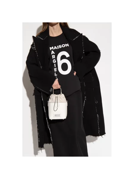 Mała torebka bucket Maison Margiela biała