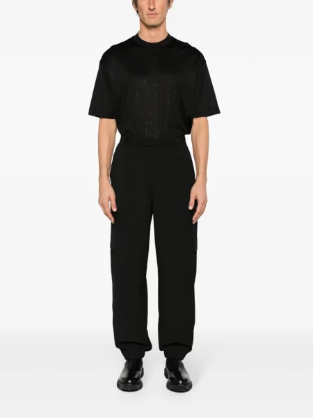 Kamínky tričko Emporio Armani jersey černé