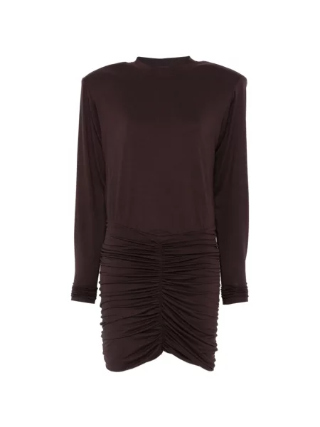 Rochie mini The Andamane cu volane maro