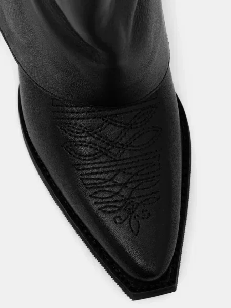 Кожаные сапоги Answear.lab черные